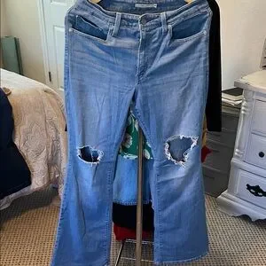 Levi’s Distressed Blue Women's Flare Jeans